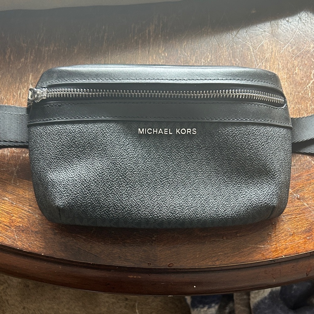 Michael Kors Gray and Black Belt Bag